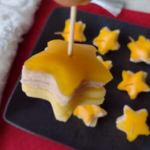 star snack on toothpick