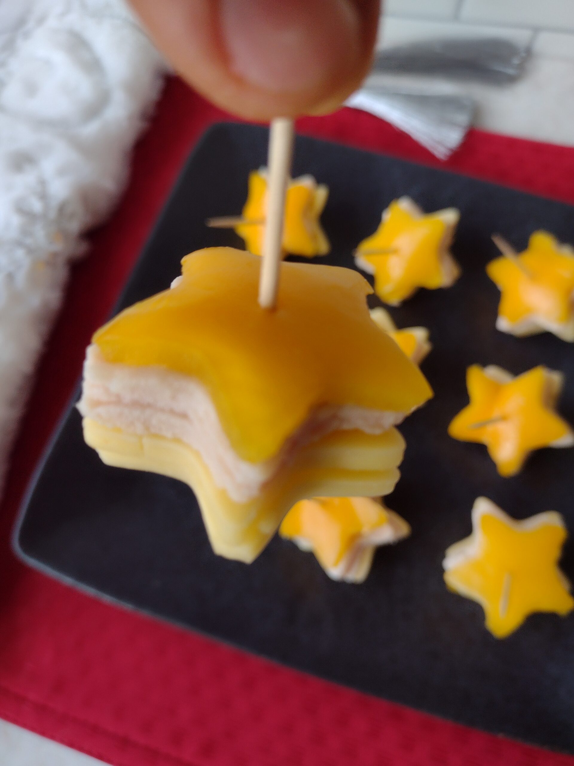 star snack on toothpick
