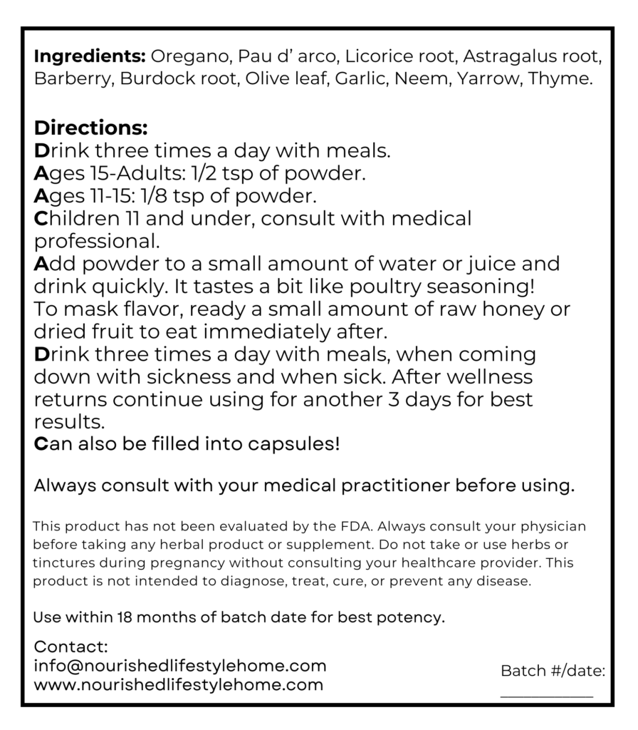 Microbe Mender Instructions